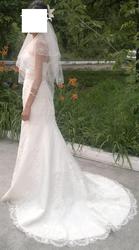 Красивое Свадебное платье со шлейфом