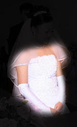 свадебное платье из атласа