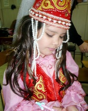 Детский казахский костюм. казахский головной убор. саукеле. недорого