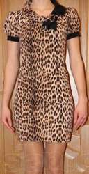 стильное платье,  леопардовый принт