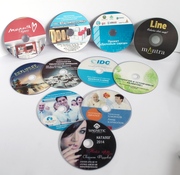 Тиражирование печать на DVD / CD дисках,  нанесение лого,  упаковка CD