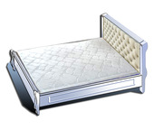 Двухместная кровать с матрасом