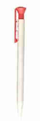 Артикул 8,  Ручка пластиковая,  белая с красной вставкой Senator