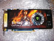 Видеокарта Zotac GeForce 8800 GT 512Mb 256 бит нерабочая.