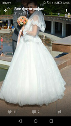 Свадебное платье,  б/у  Алматы продам красивое свадебное платье. 