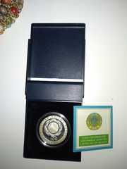 Рубеж тысячелетий (Миллениум)Казахстан,  100 тенге — серебряная монет